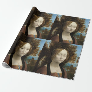 Ginevra de' Benci by Leonardo Da Vinci Wrapping Paper