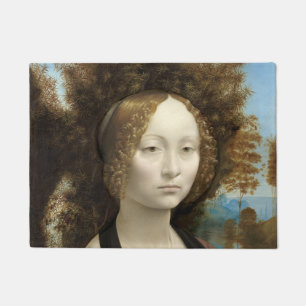 Ginevra de' Benci Leonardo da Vinci Doormat