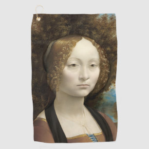 Ginevra de' Benci Leonardo da Vinci   Golf Towel