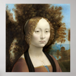 Ginevra de' Benci Leonardo da Vinci  Poster