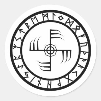 Ginfaxi - Rune Circle Classic Round Sticker