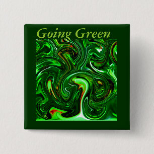 Ging Green_ 15 Cm Square Badge