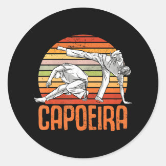 Ginga Capoeira Brazil Martial Arts Dance MMA Classic Round Sticker