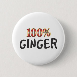 Ginger 100 Percent 6 Cm Round Badge