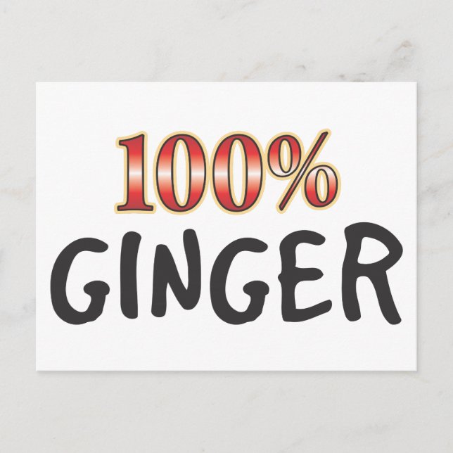 Ginger 100 Percent Postcard (Front)