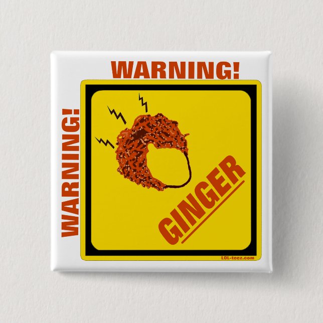Ginger Alert! 15 Cm Square Badge (Front)