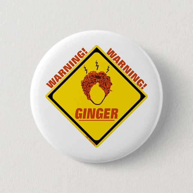 Ginger Alert! 6 Cm Round Badge (Front)