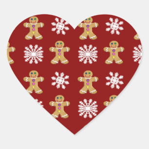 Ginger and Snow Heart Sticker
