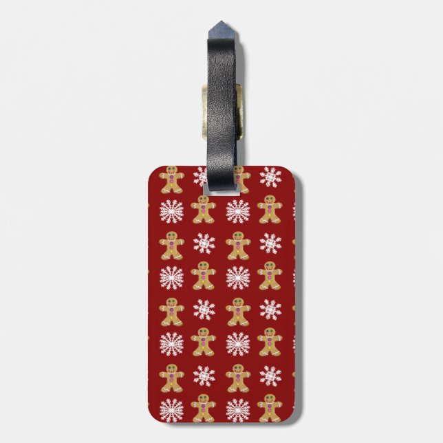 Ginger and Snow Luggage Tag (Back Vertical)