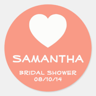 Ginger and White Heart Favour Seal