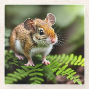 Ginger Australian Hopping Mouse, Glass Coaster