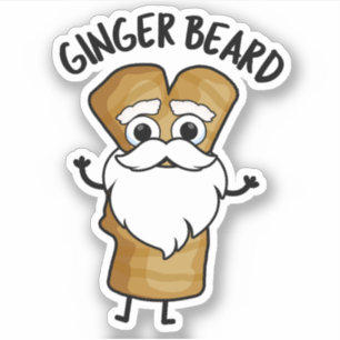 Ginger Beard Funny Gingerbread Food Pun 