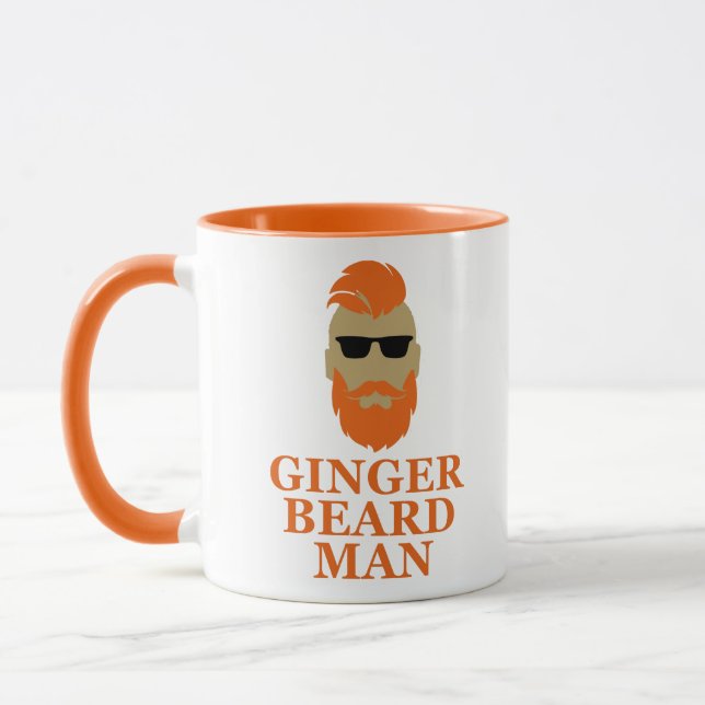 Ginger beard man funny bearded mug (Left)