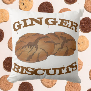 Ginger Biscuits Gingersnap Ginger Nut Cookies Cushion