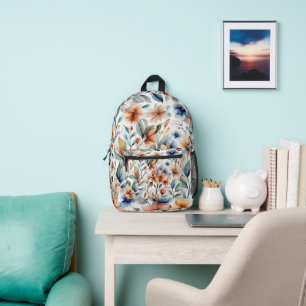 Ginger Blossoms Printed Backpack