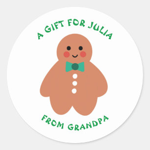 Ginger Bread DAD   Best Dad Ever Custom Classic Round Sticker