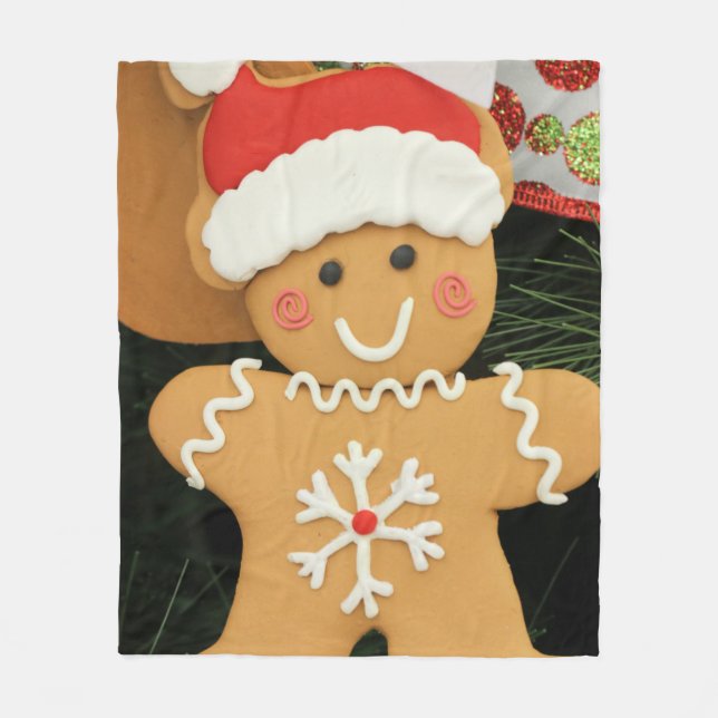 Ginger Bread Fleece Blanket (Front)