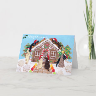 Ginger Bread House Labrador Christmas Cards