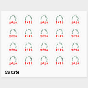 Ginger Bread Man Classic Round Sticker