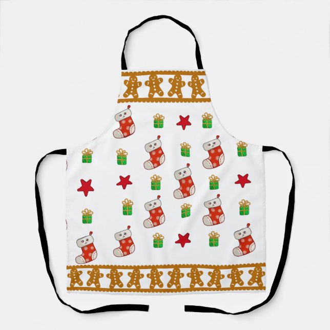 Ginger Bread Mum Girlfriend Christmas Stocking  Apron (Front)