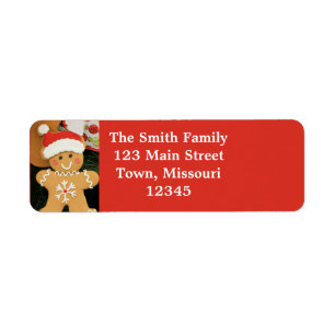 Ginger bread return address label