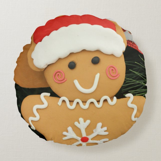 Ginger Bread  Round Cushion (Front)