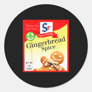 Ginger Bread Sce Group Costume Family Matching Hal Classic Round Sticker