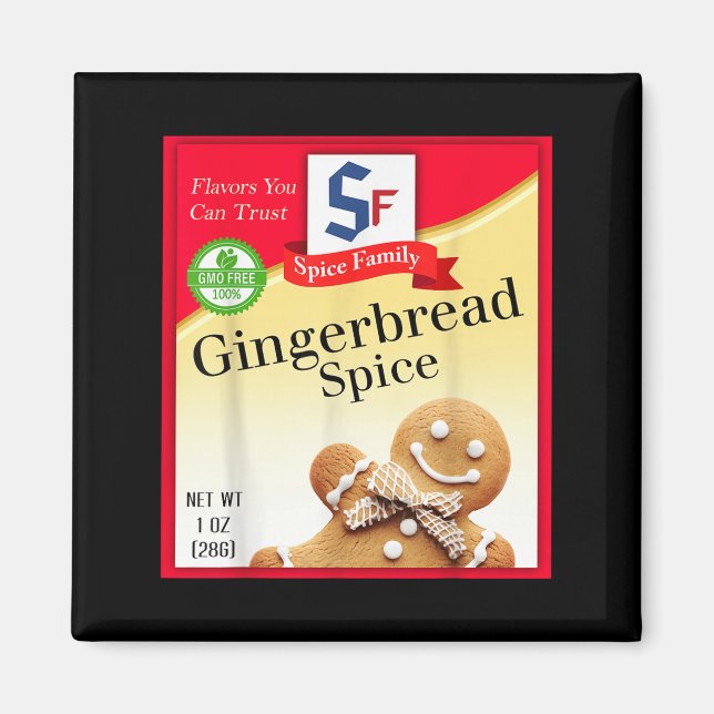 Ginger Bread Spice Group Costume Family Matching H Magnet (Front)