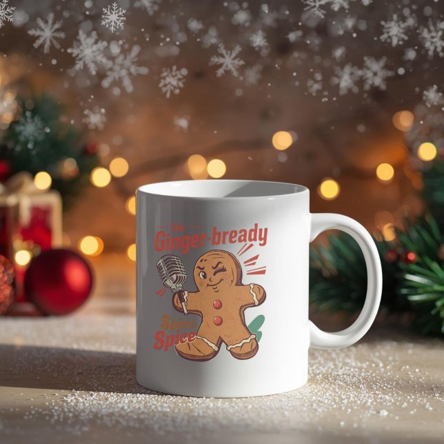 Ginger-bready – Funny Gingerbread Christmas Pun  Coffee Mug (Creator Uploaded)