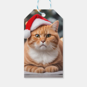Ginger British Shorthair Christmas Gift Tags