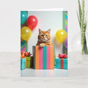 Ginger Cat Birthday Card