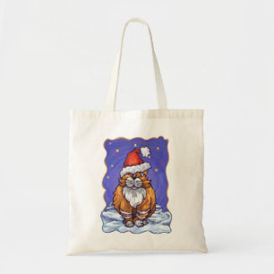 Ginger Cat Christmas Tote Bag