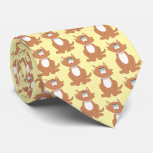 Ginger Cat Design Tie