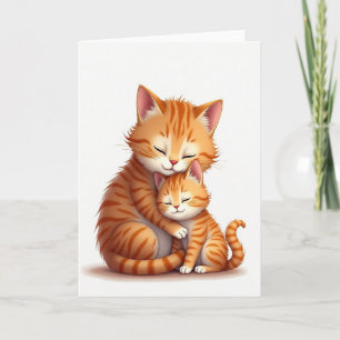 Ginger Cat Embrace Day Card