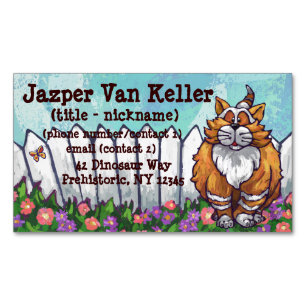 Ginger Cat Gifts & Accessories Magnetic Business Card