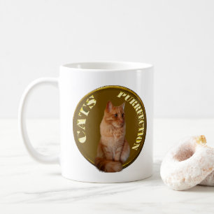 Ginger Cat Gold Coin, Coffee Mug