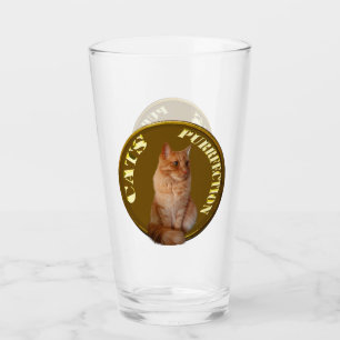 Ginger Cat Gold Coin, Glass Tumbler