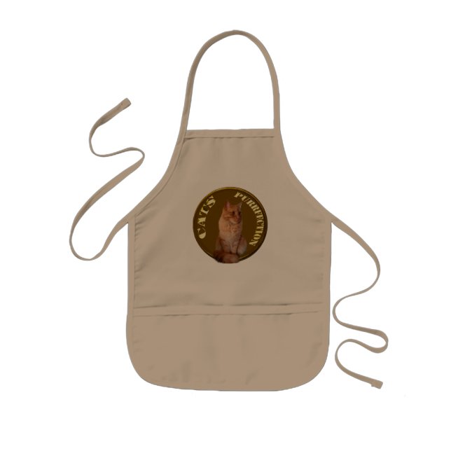Ginger Cat Gold Coin, Kids Apron (Front)