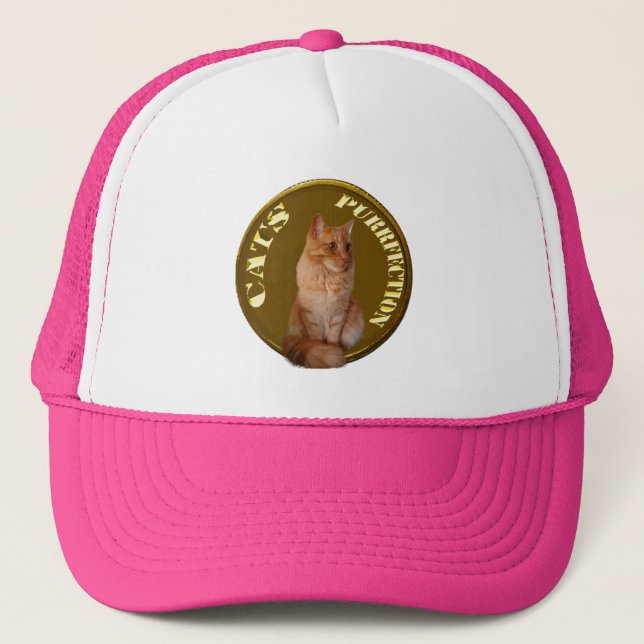 Ginger Cat Gold Coin, Ladies Truckers Hat (Front)