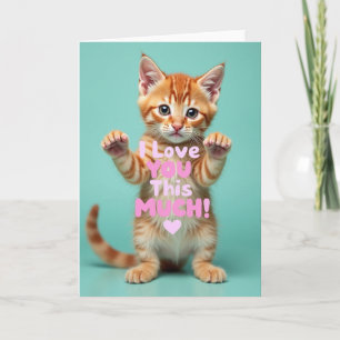 Ginger Cat Loves You Mother Card