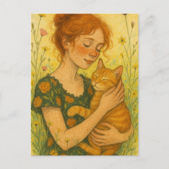Ginger Cat Mum Orange Tabby Cats                   Postcard (Front)