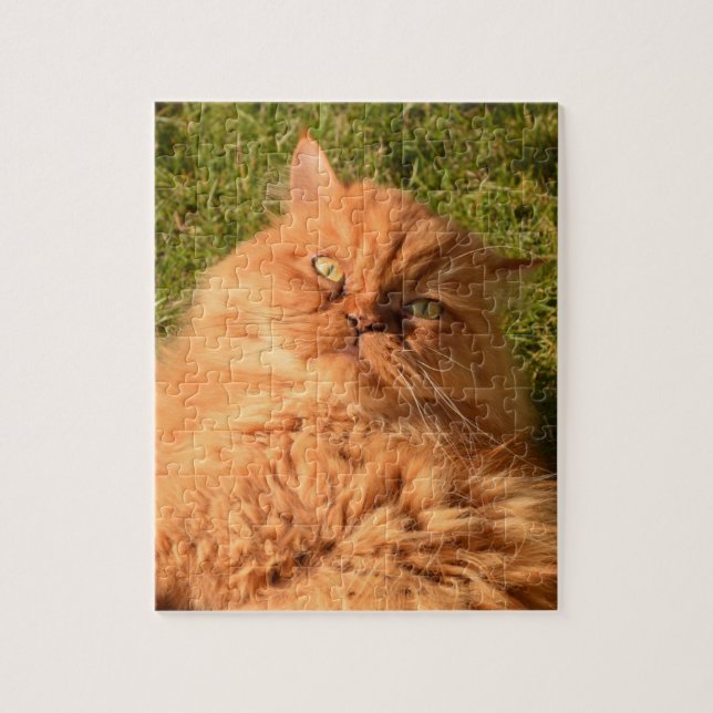 GINGER CAT PERSIAN JIGSAW Puzzle (Vertical)