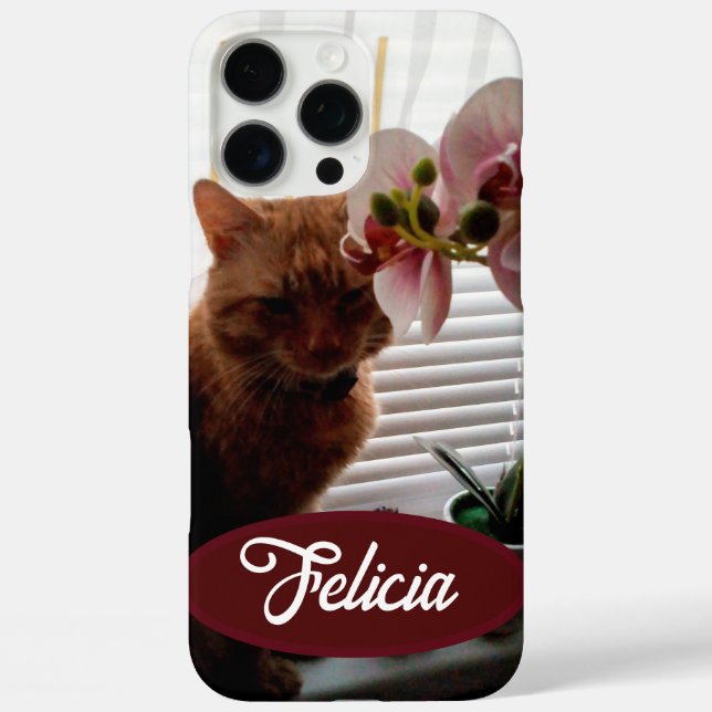 Ginger Cat Photo and Name, Customisable ,  Case-Mate iPhone Case (Back)