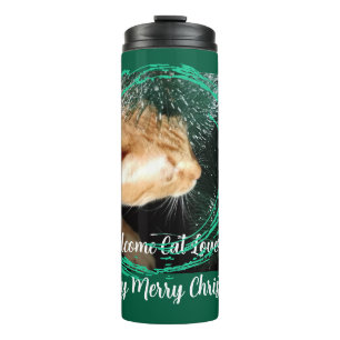 Ginger Cat Photo, Text, Customise Thermal Tumbler