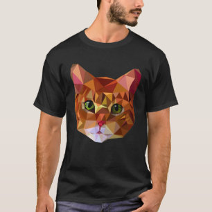 Ginger Cat Portrait In Poly Style Unisex T-Shirt