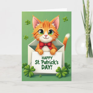 Ginger Cat St Patricks Day Card