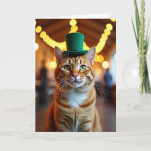 Ginger Cat Top Hat Photo Card