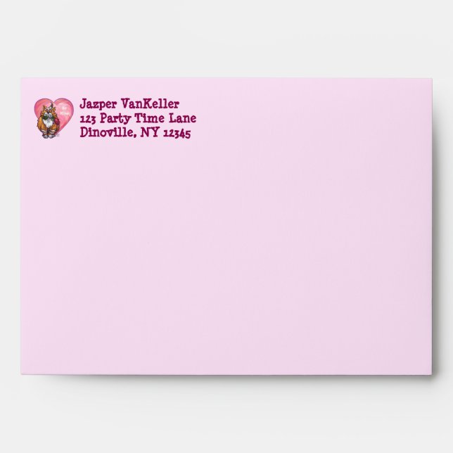 Ginger Cat Valentine's Day Envelope (Front)