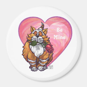 Ginger Cat Valentine's Day Magnet