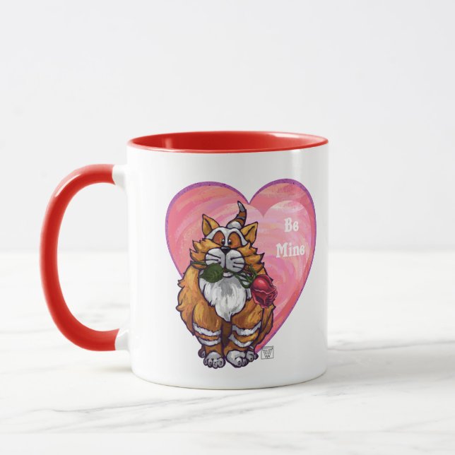Ginger Cat Valentine's Day Mug (Left)